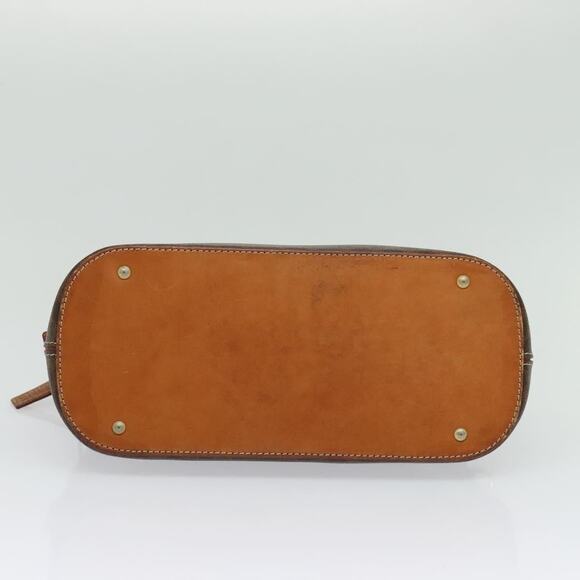 CELINE Macadam Canvas Hand Bag Pvc Leather Brown Gold - Picture 9 of 12